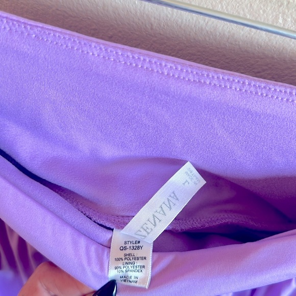 Zenana Match Point Tennis Skort Size Large Lavender Pull On Built In Shorts - Picture 10 of 12